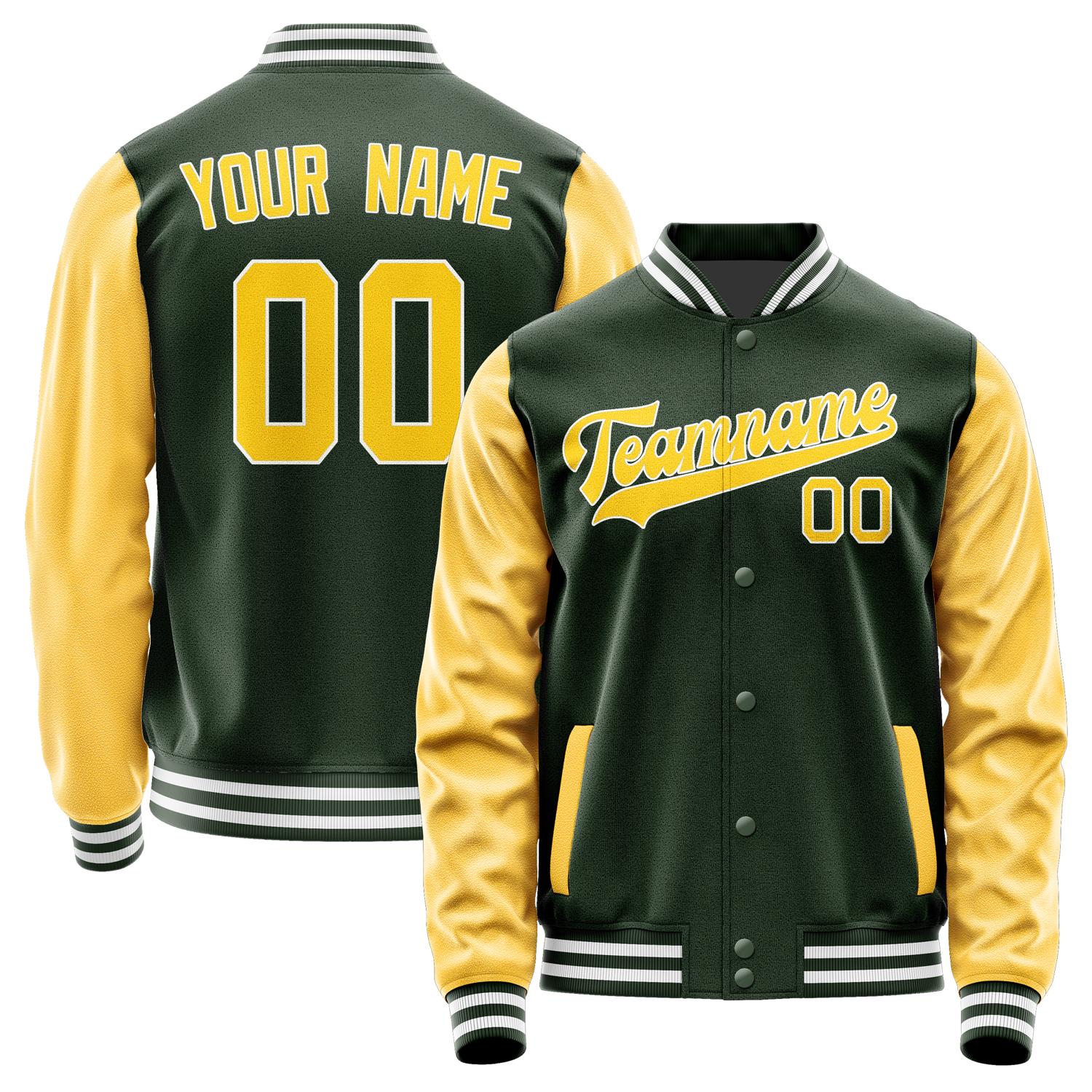Custom Dark Green Gold Jacket JA0606300618B31830