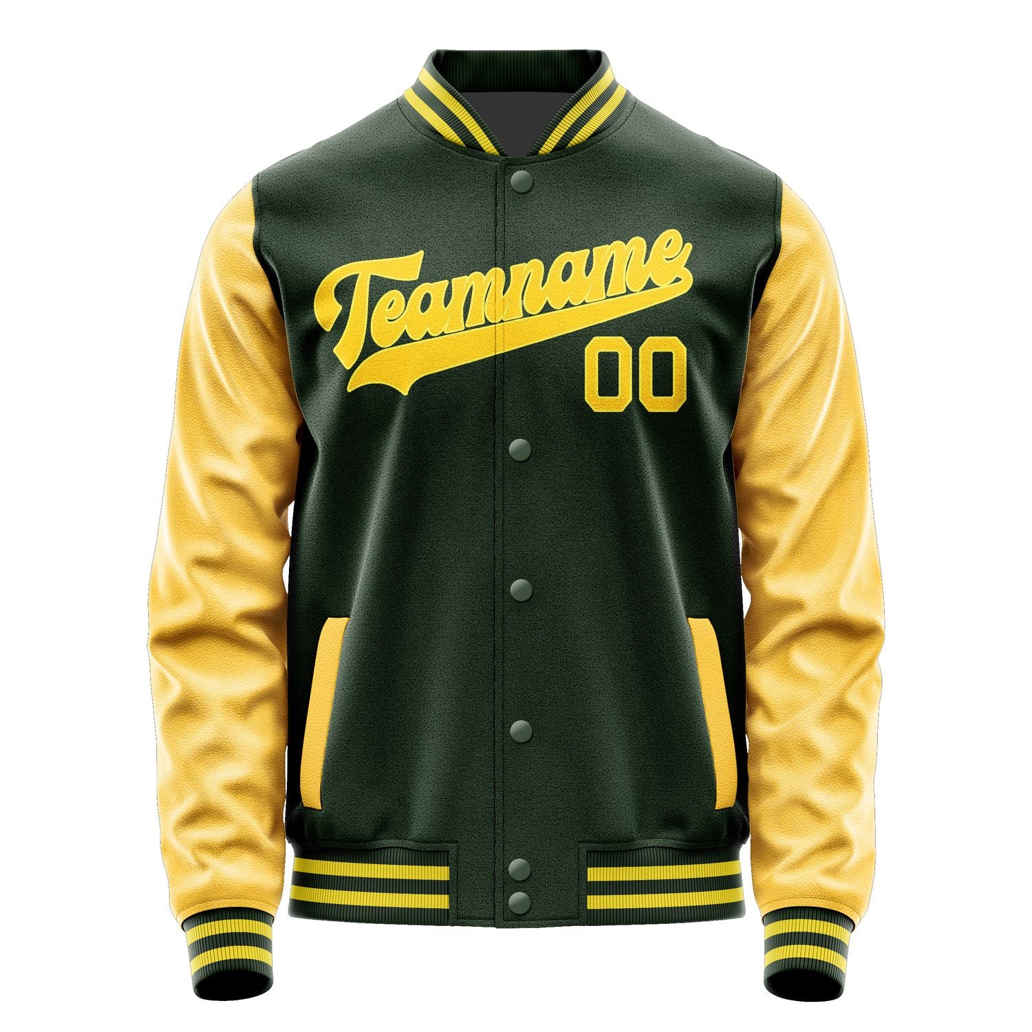 Custom Dark Green Gold Jacket JA0606300626B32630