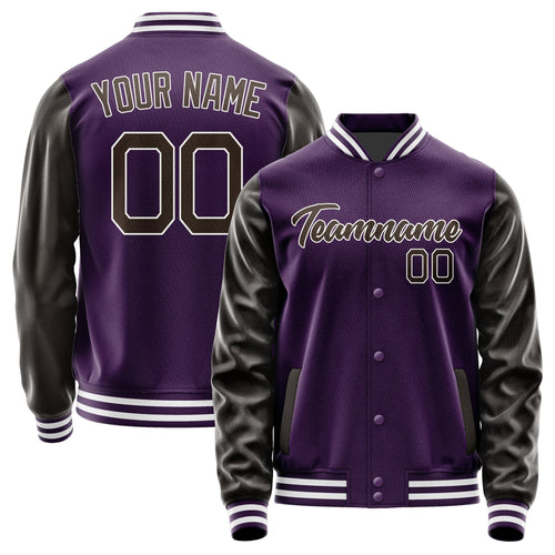 Custom Purple Brown Jacket JA0707010718B21801