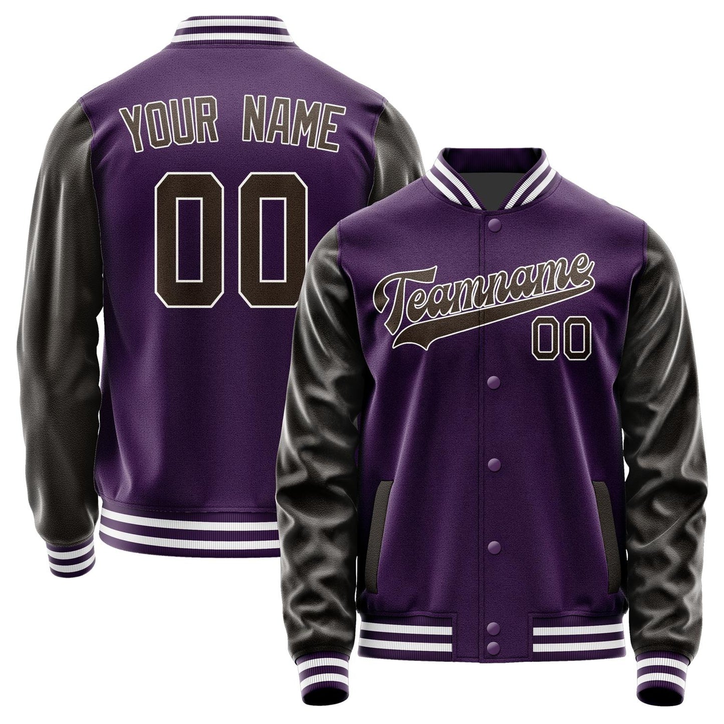Custom Purple Brown Jacket JA0707010718B31801