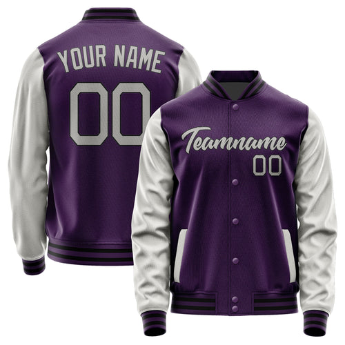Custom Purple Gray Jacket JA0707040717B21704