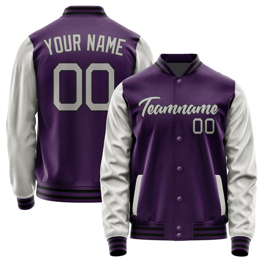 Custom Purple Gray Jacket JA0707040717B21704