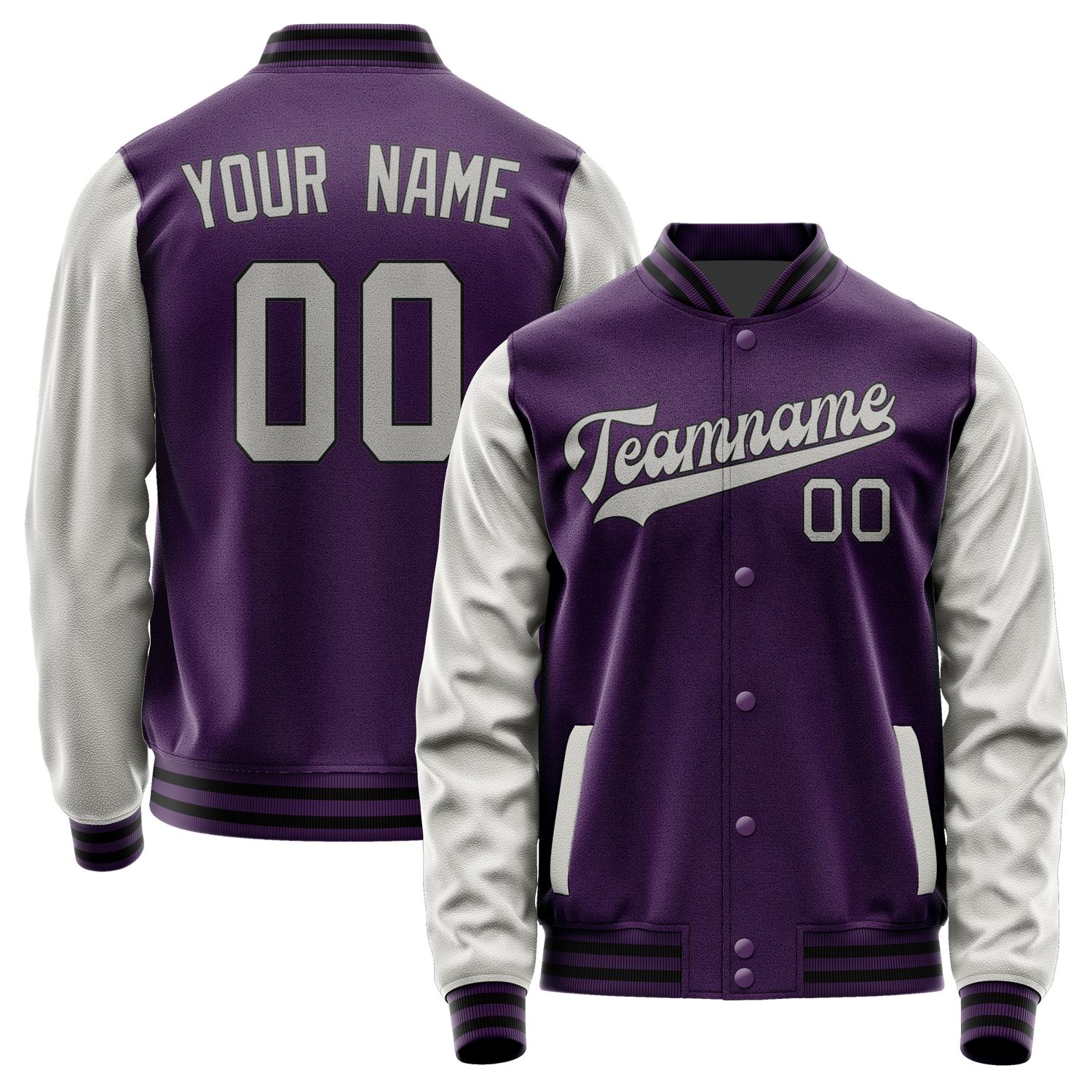 Custom Purple Gray Jacket JA0707040717B31704