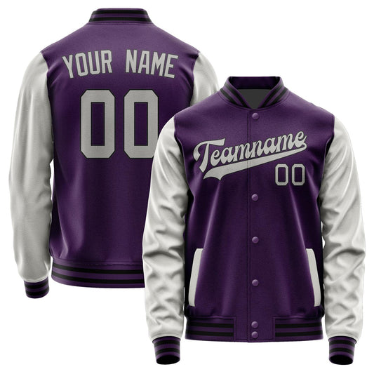 Custom Purple Gray Jacket JA0707040717B31704