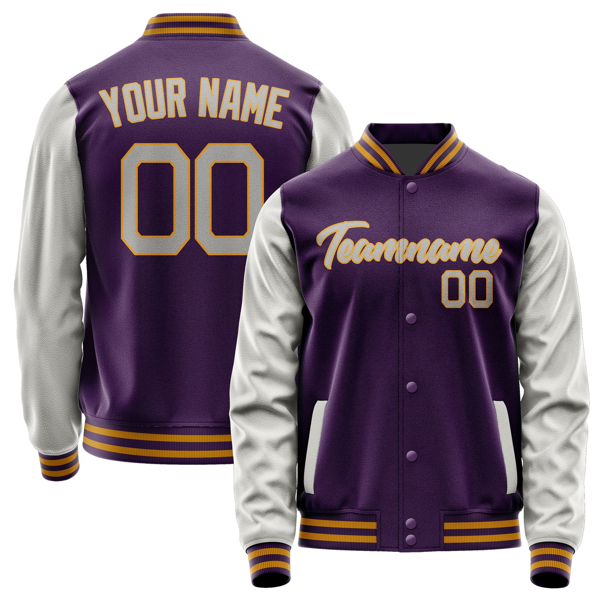 Custom Purple Gray Jacket JA0707040719B21904