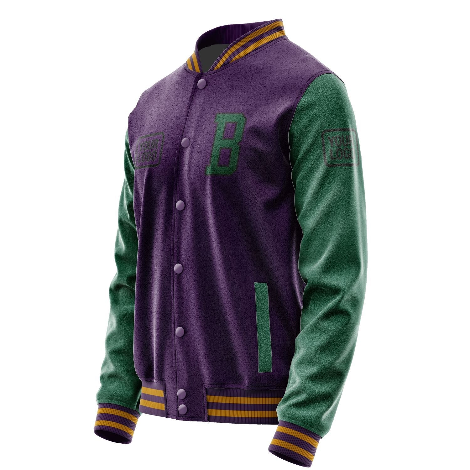 Custom Purple Green Jacket JA070705071917050517