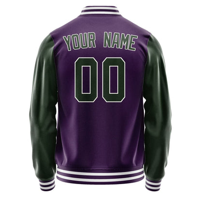 Custom Purple Dark Green Jacket JA0707060718B31806