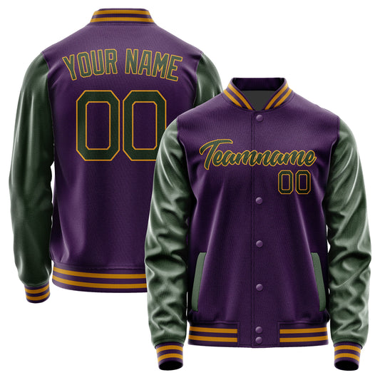 Custom Purple Dark Green Jacket JA0707060719B21906