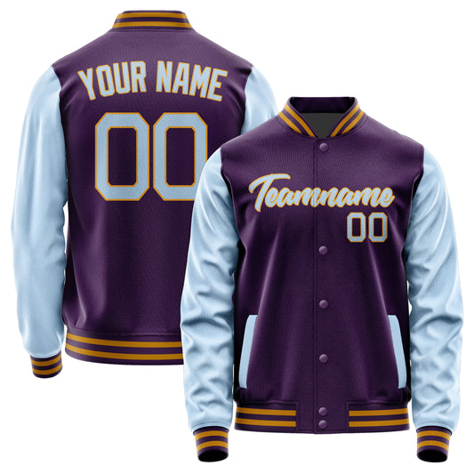 Custom Purple Light Blue Jacket JA0707080719B21908