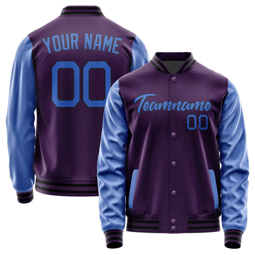 Custom Purple Sky Blue Jacket JA0707090717B21709