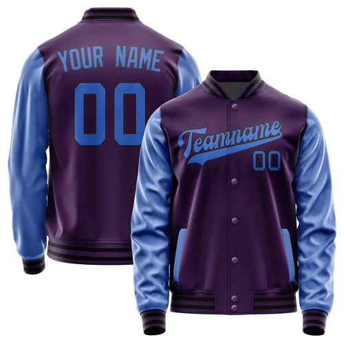 Custom Purple Sky Blue Jacket JA0707090717B31709