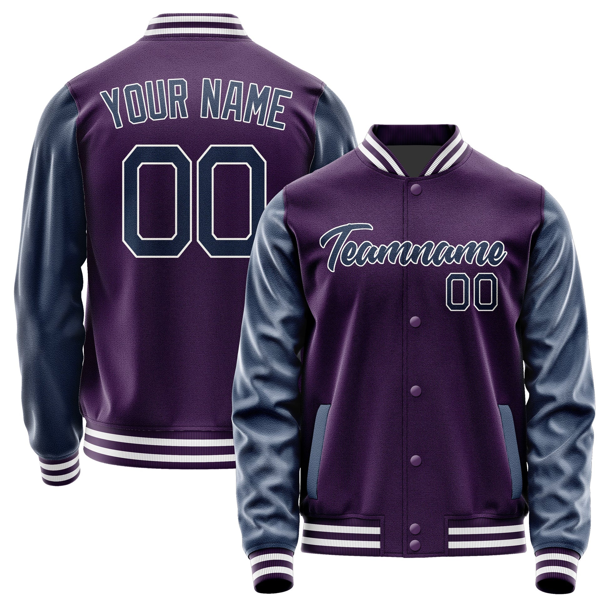 Custom Purple Blue Jacket JA0707100718B21810