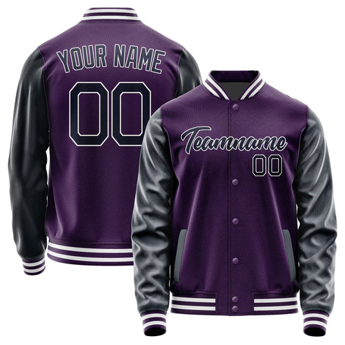 Custom Purple Navy Jacket JA0707110718B21811