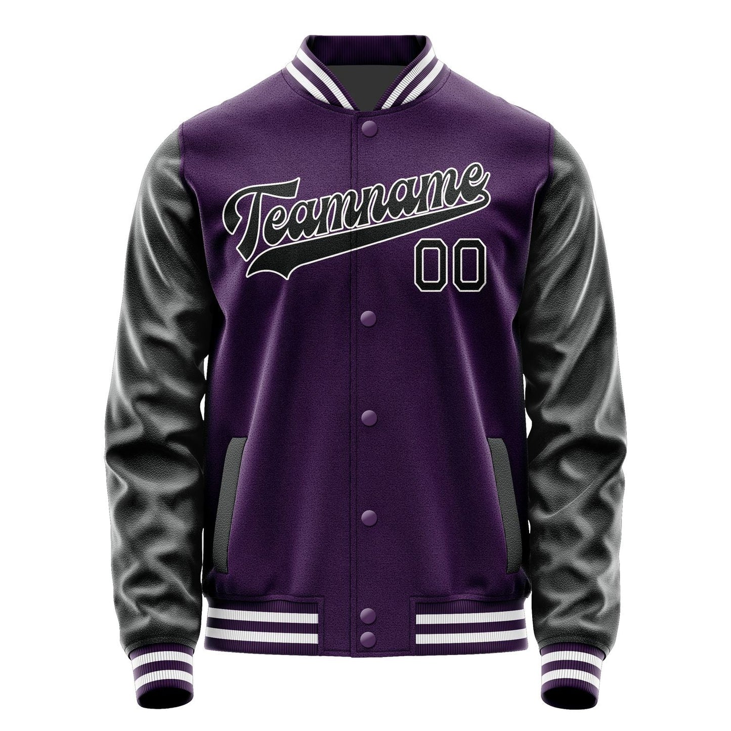 Custom Purple Black Jacket JA0707170718B31817