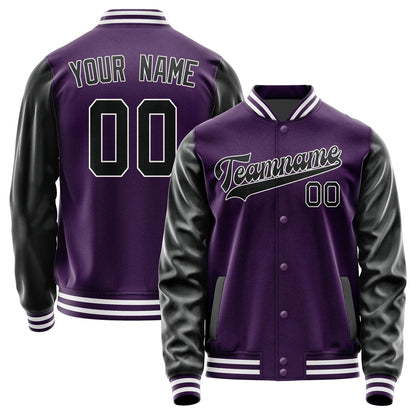 Custom Purple Black Jacket JA0707170718B31817