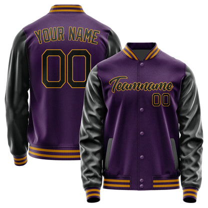Custom Purple Black Jacket JA0707170719B21917