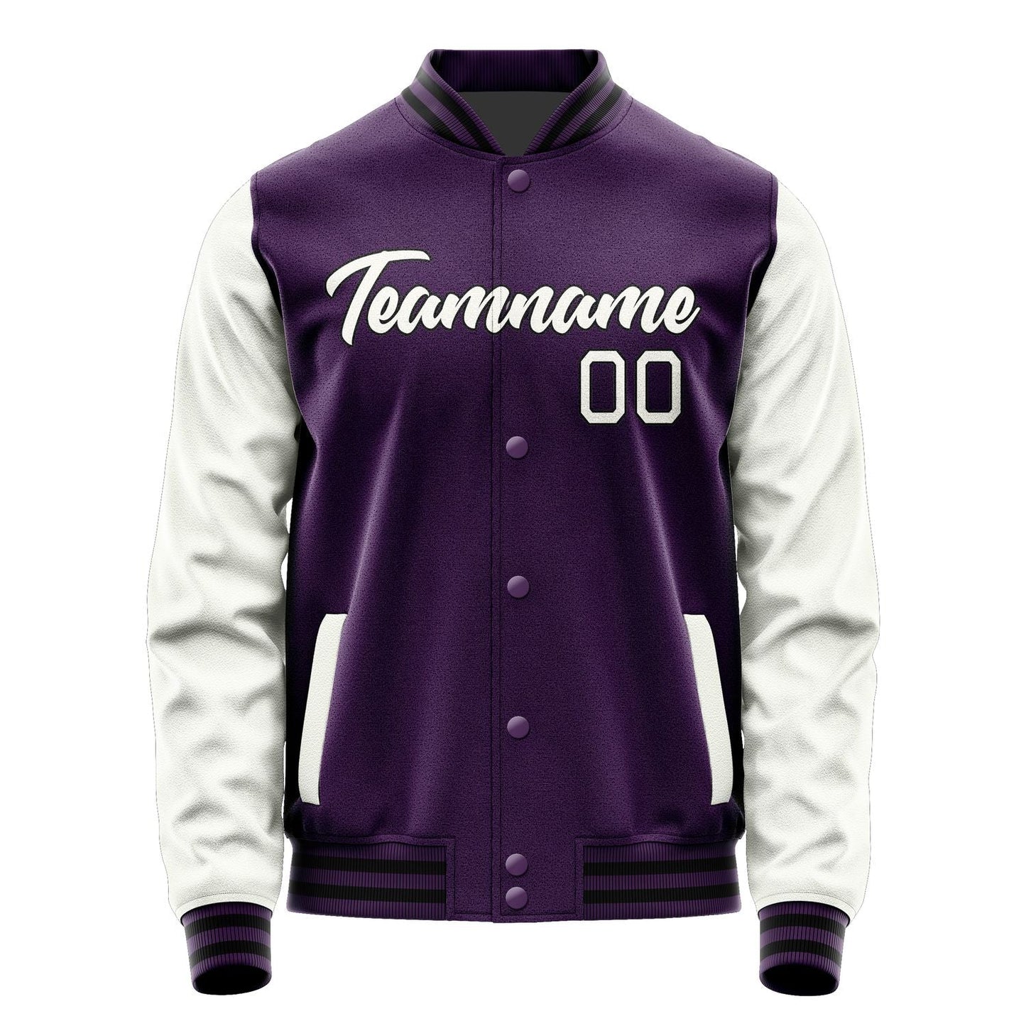 Custom Purple Black Jacket JA0707170719B21917