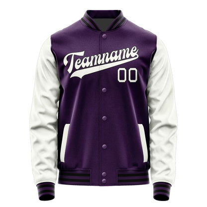 Custom Purple White Jacket JA0707180717B31718