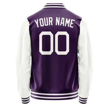 Custom Purple White Jacket JA0707180717B21718