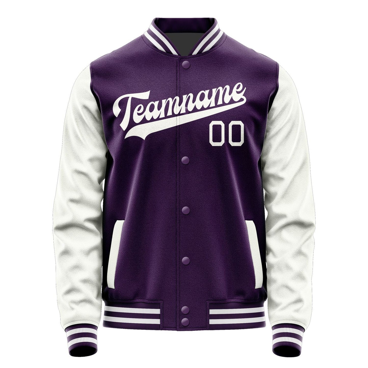 Custom Purple White Jacket JA0707180718B31818