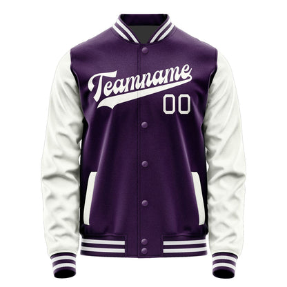 Custom Purple White Jacket JA0707180718B31818