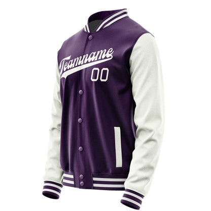 Custom Purple White Jacket JA0707180718B31818