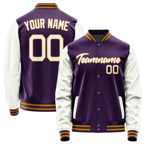 Custom Purple White Jacket JA0707180719B21918