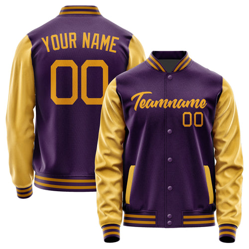 Custom Purple Yellow Jacket JA0707190719B21919