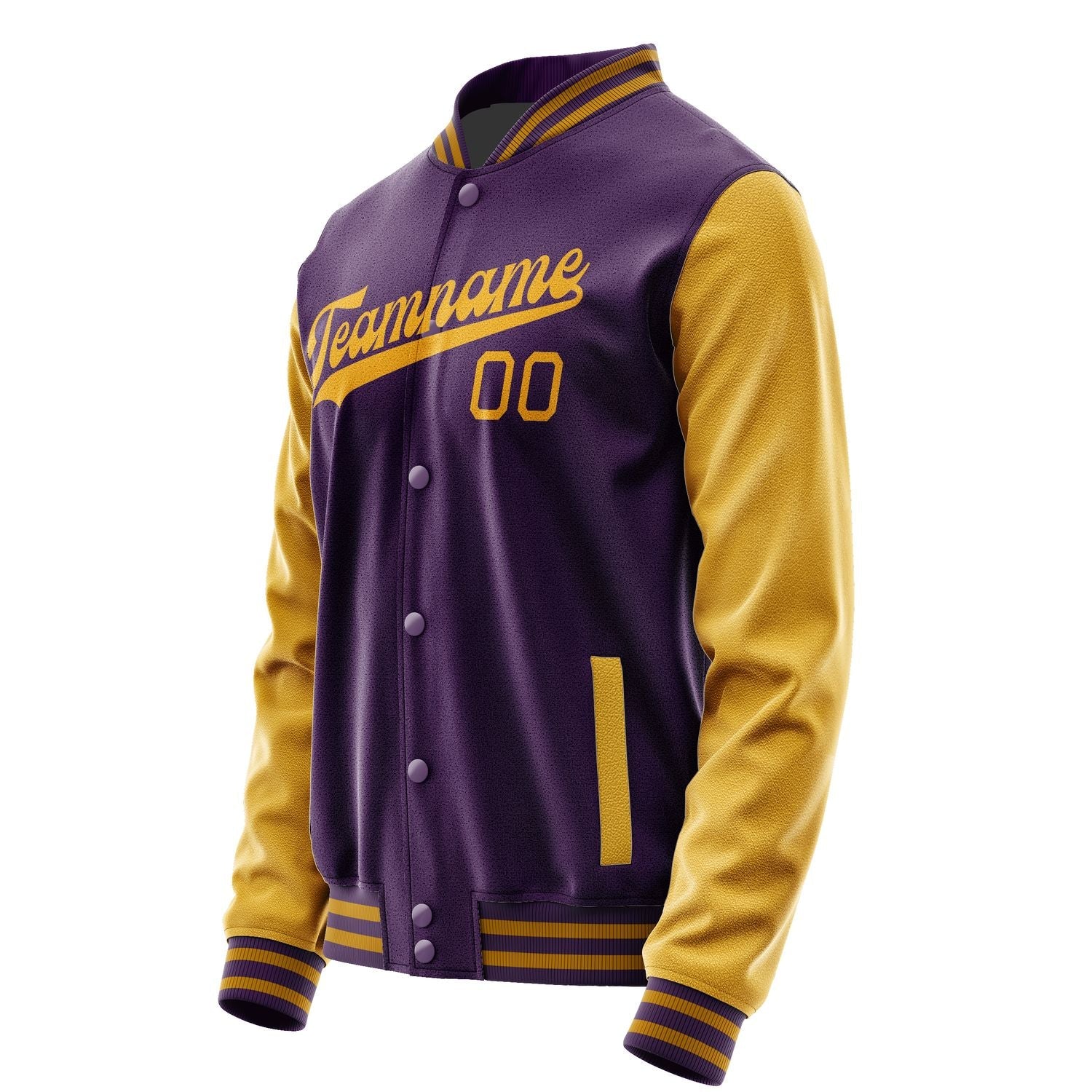 Custom Purple Yellow Jacket JA0707190719B31919