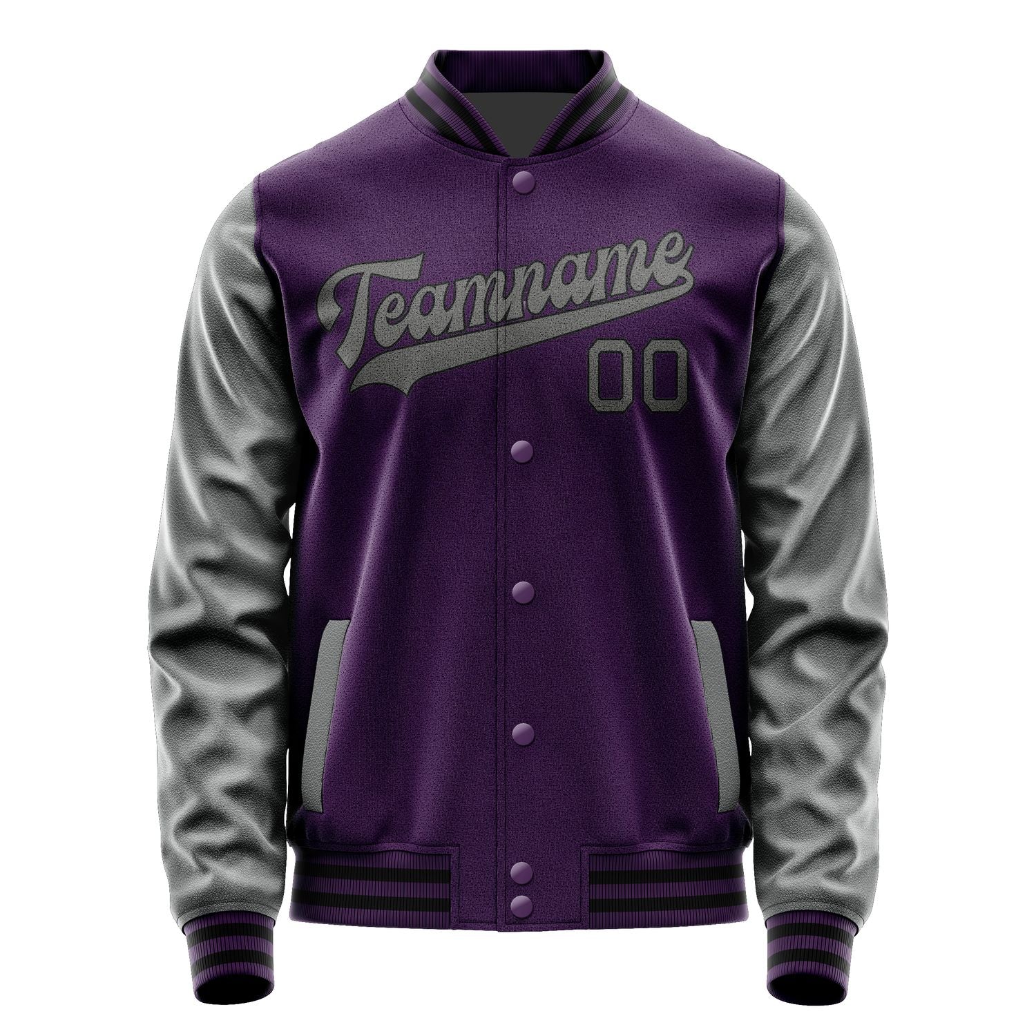 Custom Purple Dark Grey Jacket JA0707200717B31720