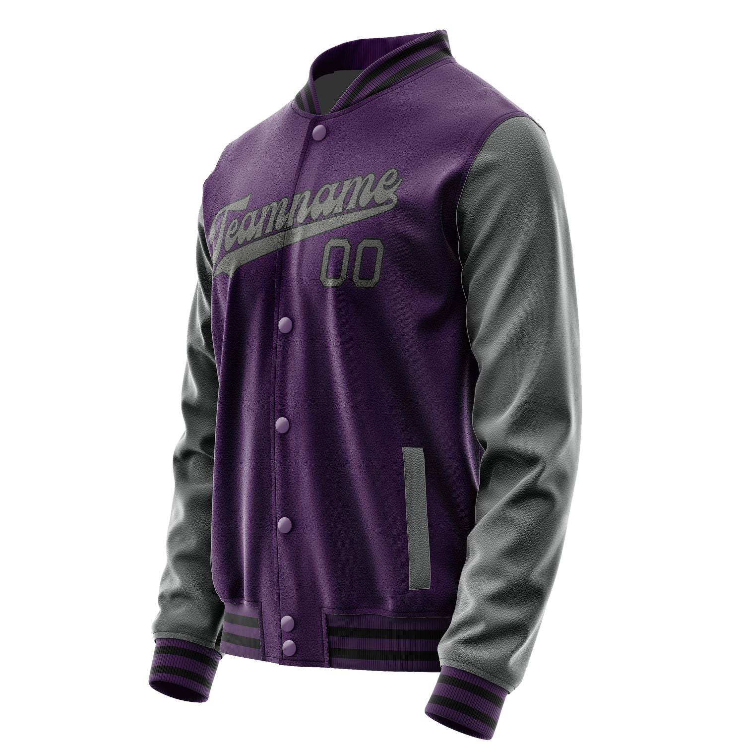 Custom Purple Dark Grey Jacket JA0707200717B31720