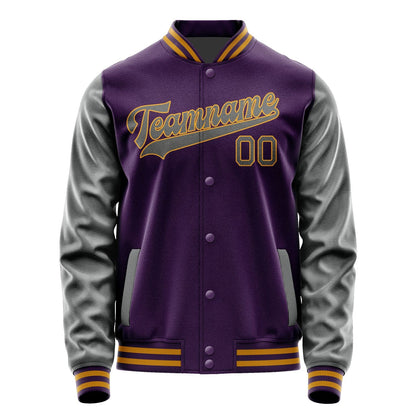 Custom Purple Dark Grey Jacket JA0707200719B31920