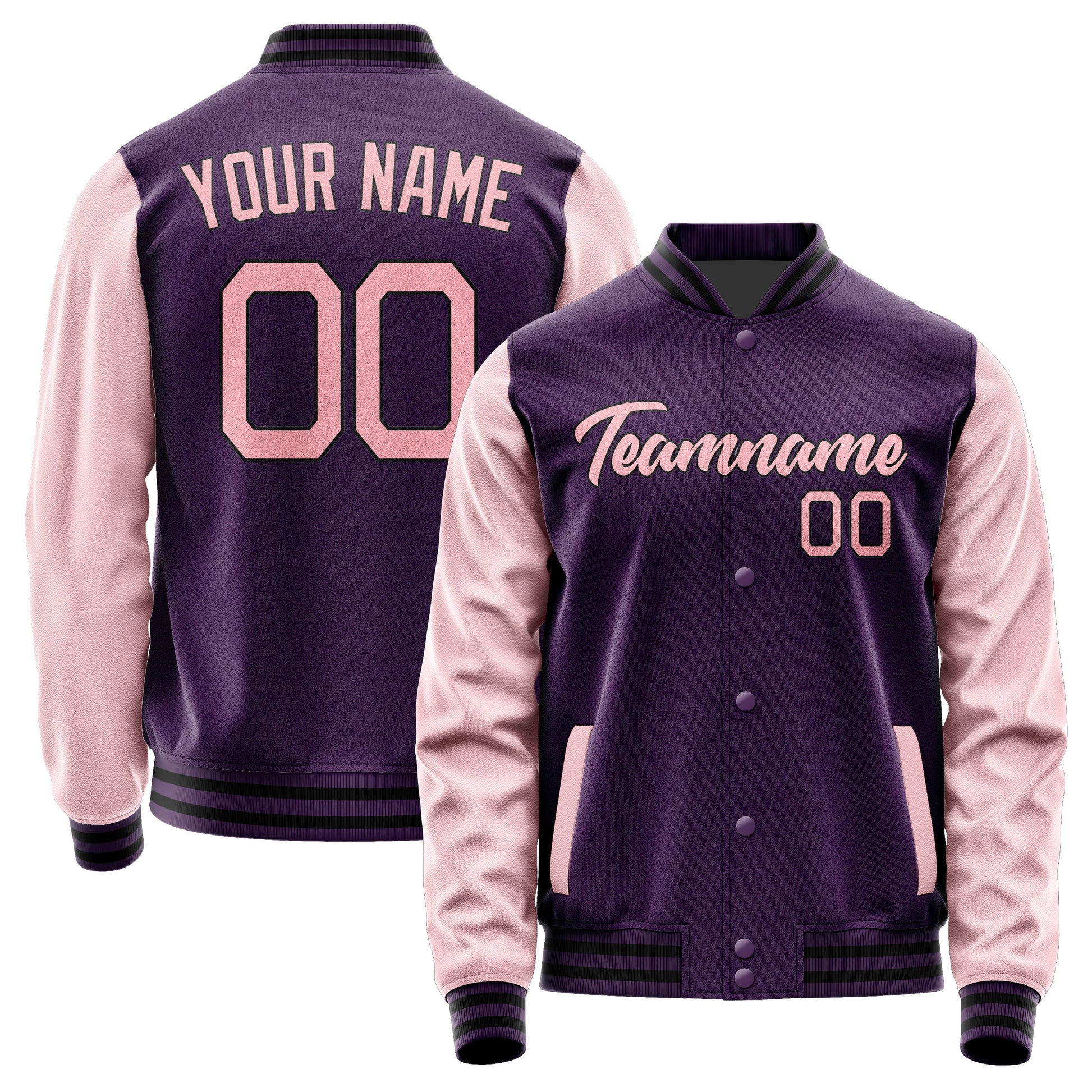 Custom Purple Light Pink Jacket JA0707210717B21721