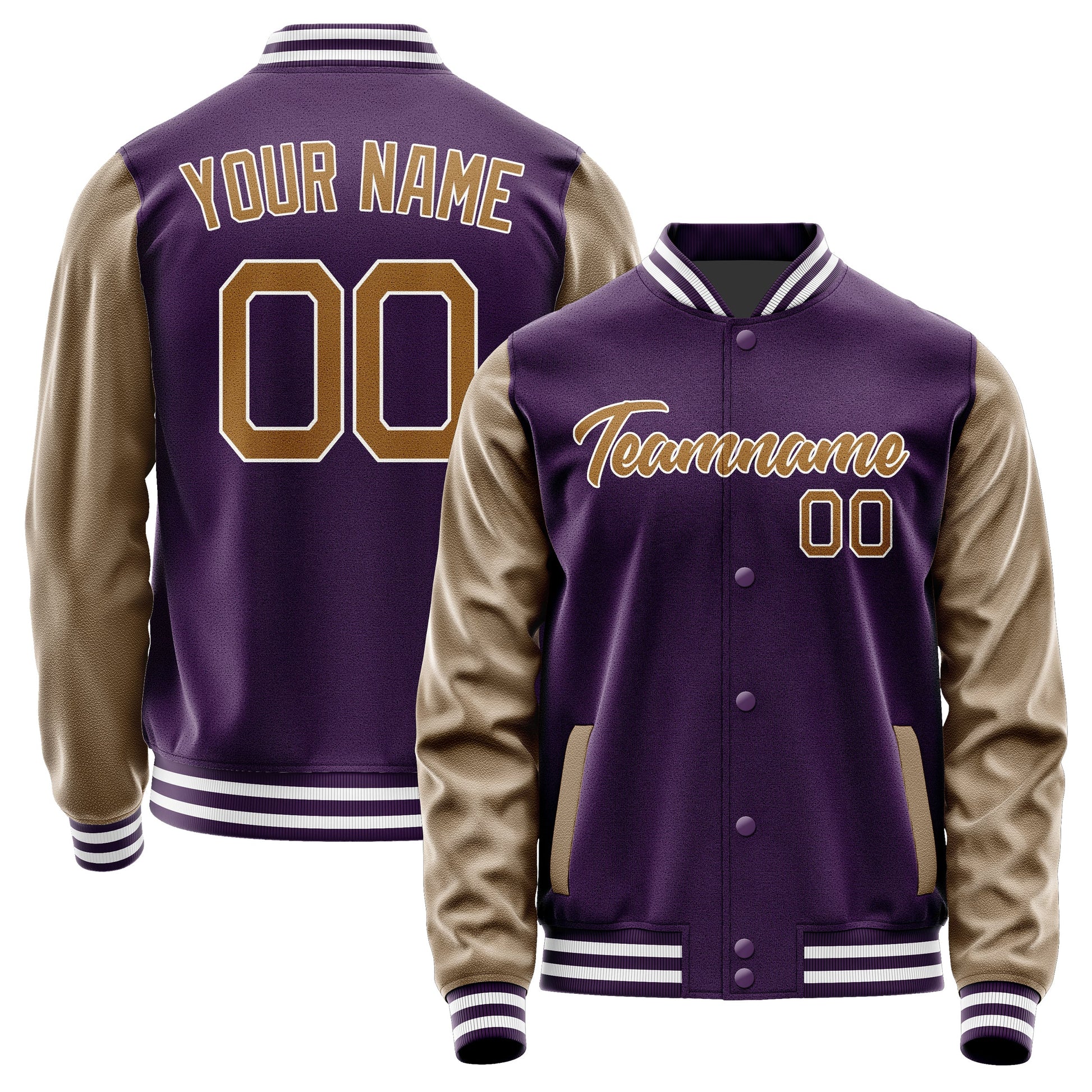 Custom Purple Khaki Jacket JA0707220718B21822