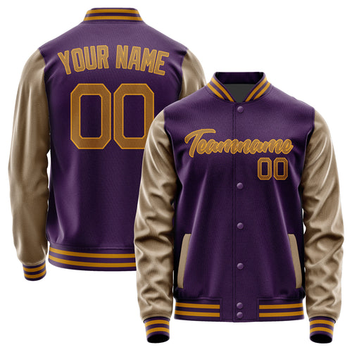 Custom Purple Khaki Jacket JA0707220719B21922