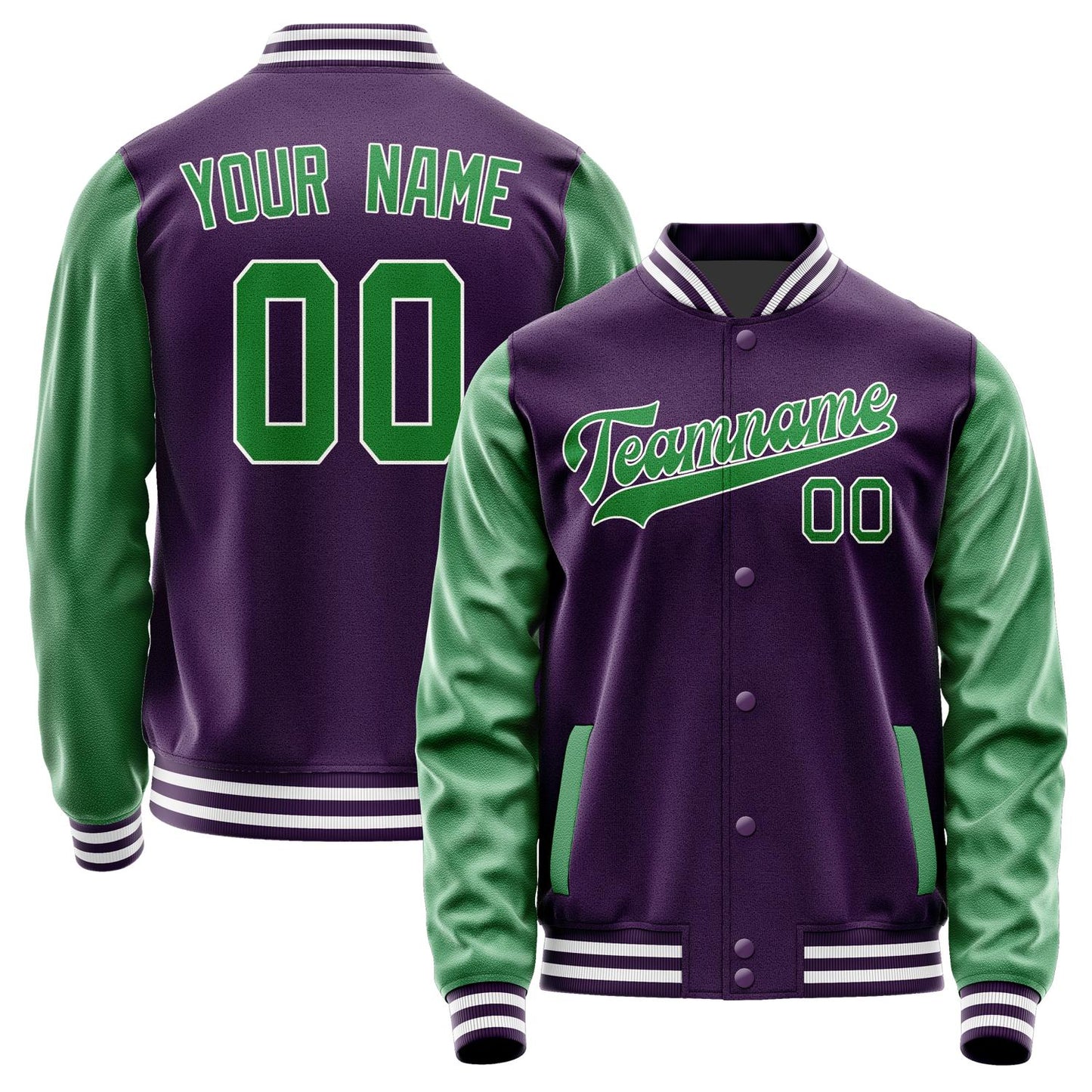 Custom Purple Emerald Green Jacket JA0707240718B31824
