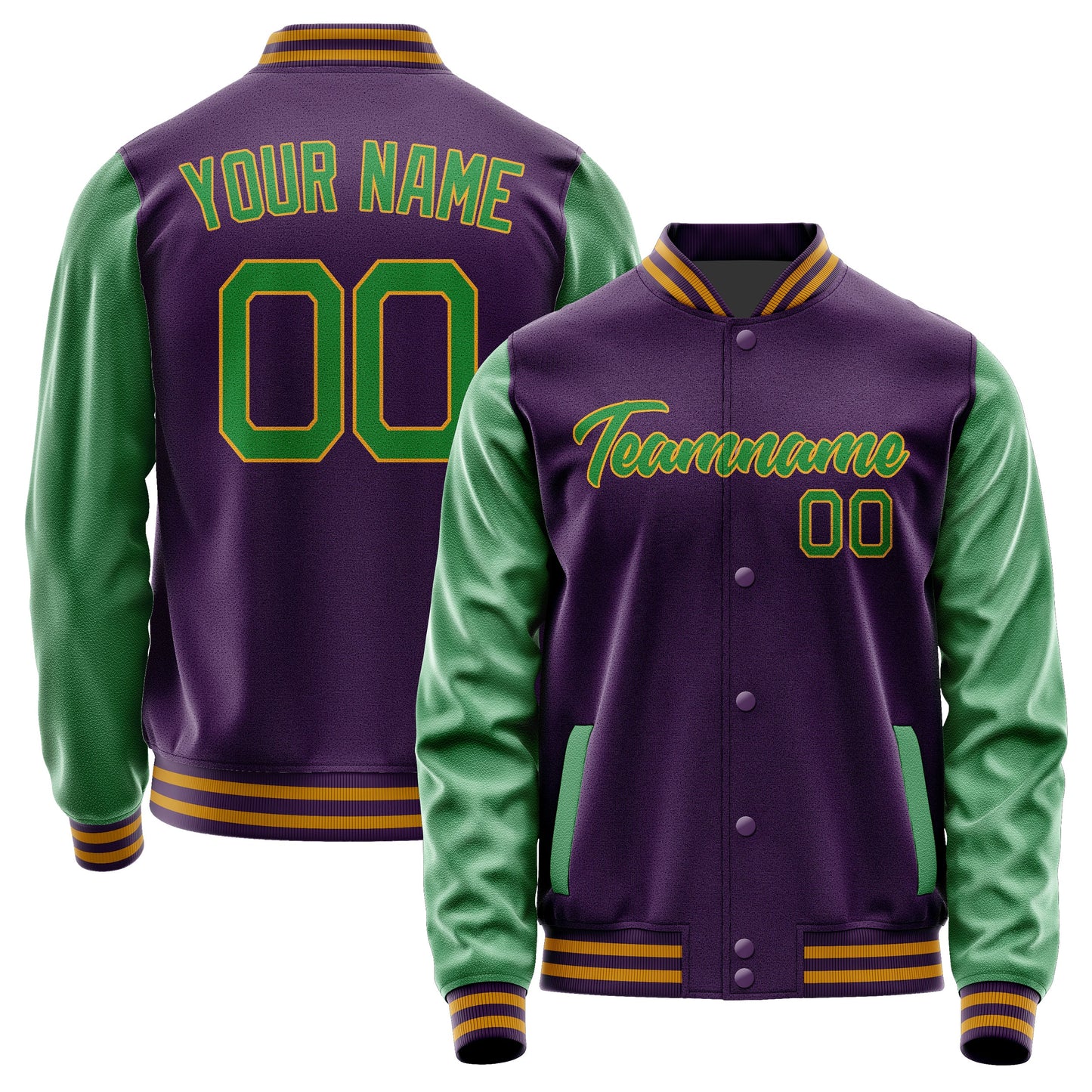 Custom Purple Emerald Green Jacket JA0707240719B21924