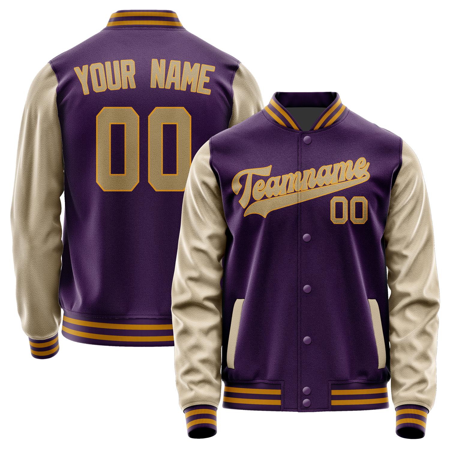 Custom Purple Light Khaki Jacket JA0707250719B31925