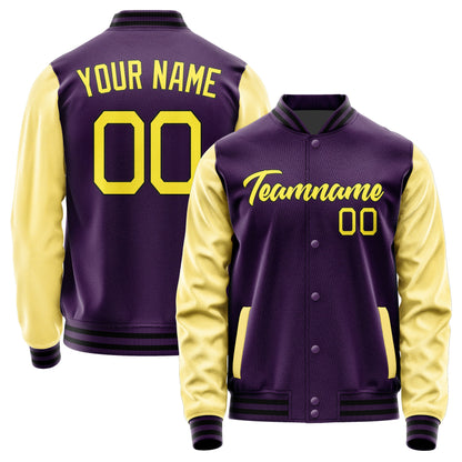 Custom Purple Light Yellow Jacket JA0707260717B21726