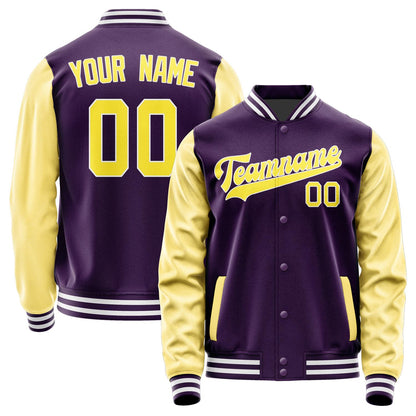 Custom Purple Light Yellow Jacket JA0707260718B31826