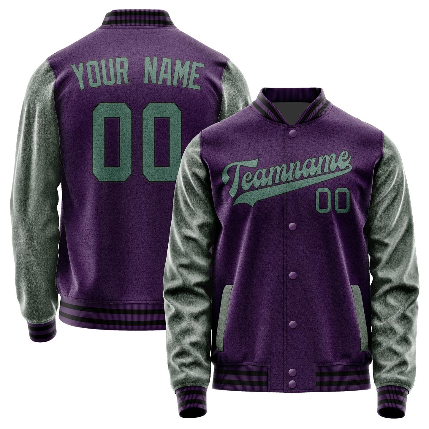 Custom Purple Blue Green Jacket JA0707270717B31727