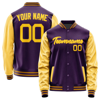 Custom Purple Gold Jacket JA0707300719B21930
