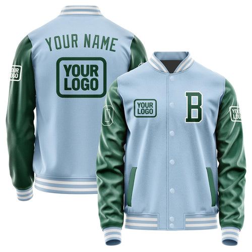 Custom Light Blue Green Jacket JA080805081818050518