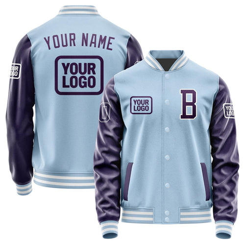 Custom Light Blue Purple Jacket JA080807081818070718