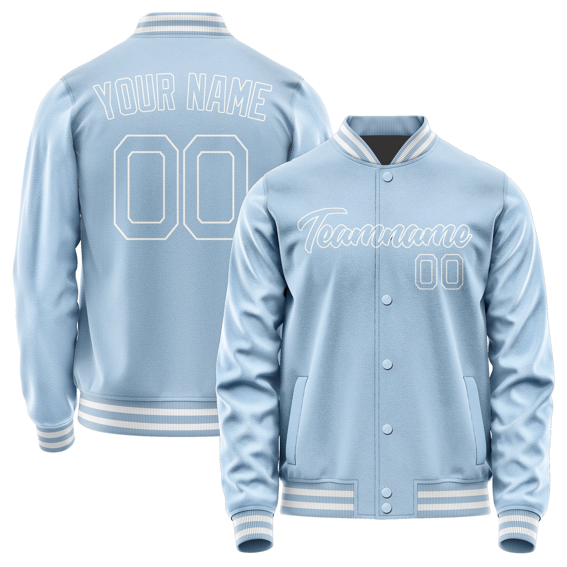 Custom Light Blue Light Blue Jacket JA0808080818B21808