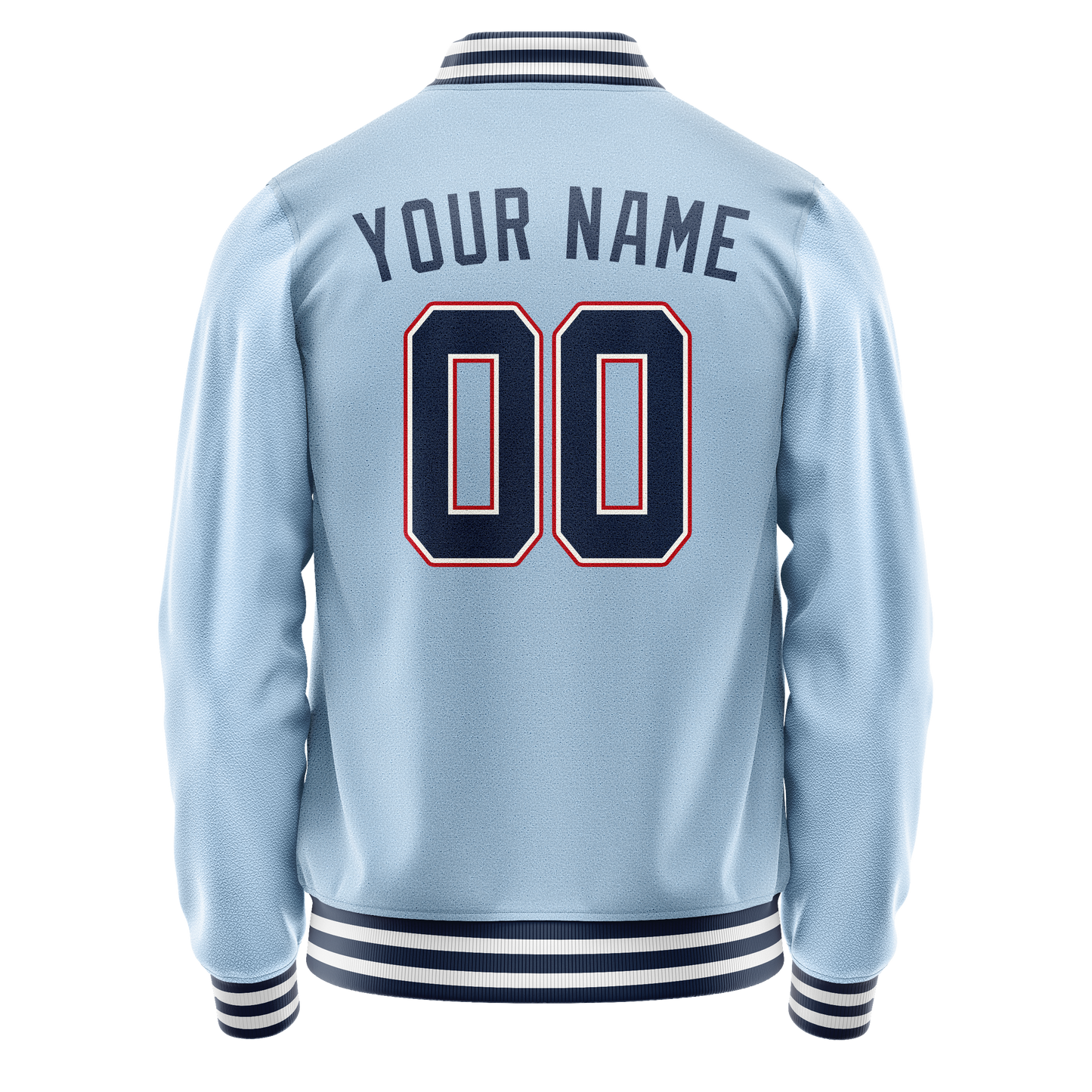 Custom Light-Blue Royal Solid Color Varsity Letterman Jacket