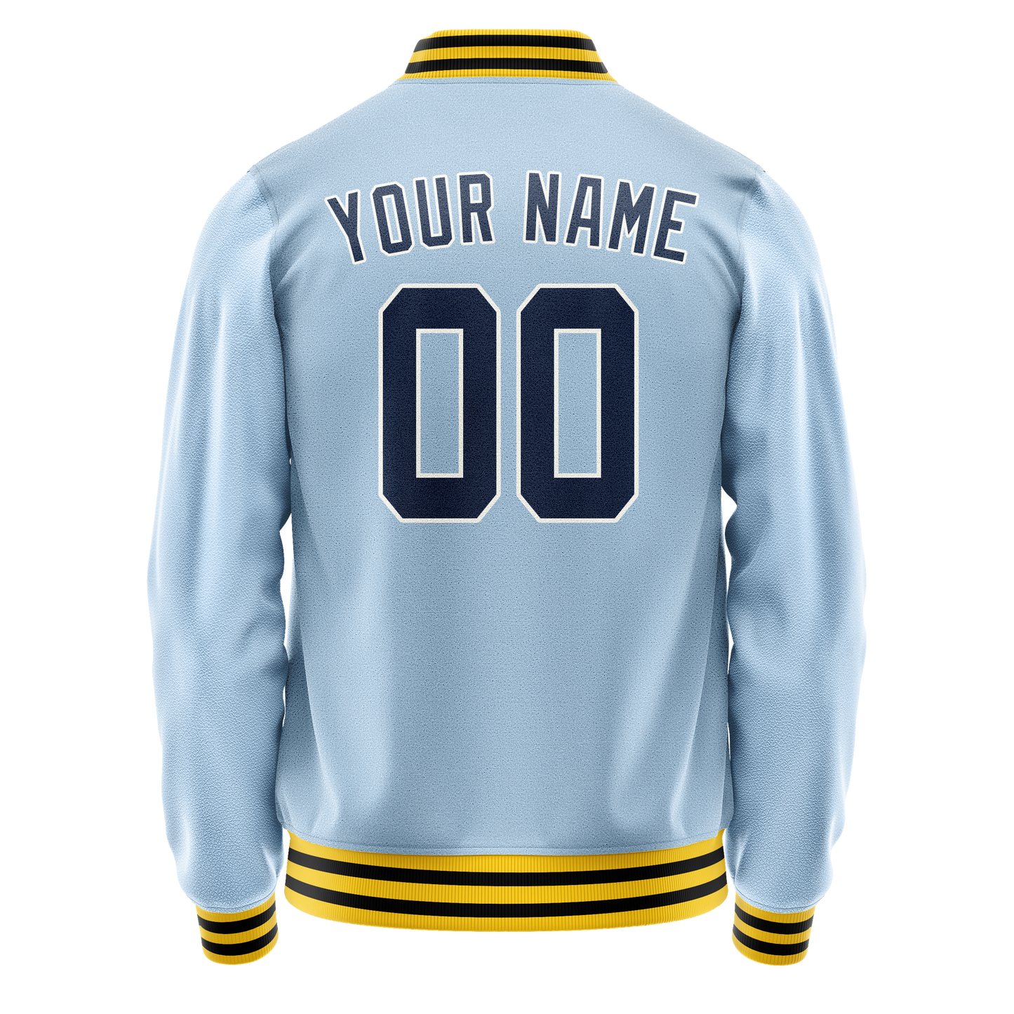 Custom Light-Blue Royal Solid Color Varsity Letterman Jacket