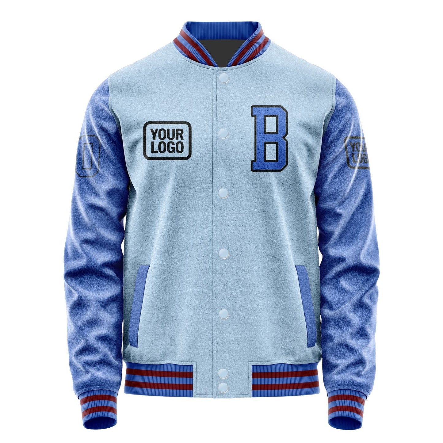 Custom Light Blue Sky Blue Jacket JA080809091517090917