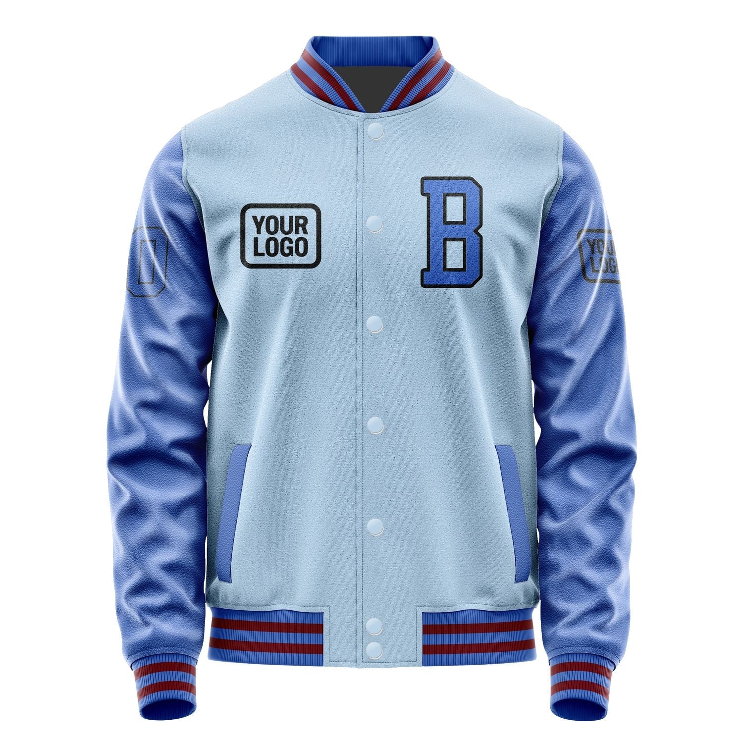 Custom Light Blue Sky Blue Jacket JA080809091517090917