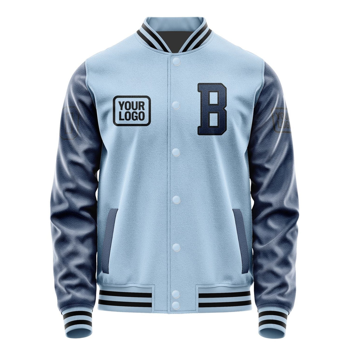Custom Light Blue Blue Jacket JA080810081717101017